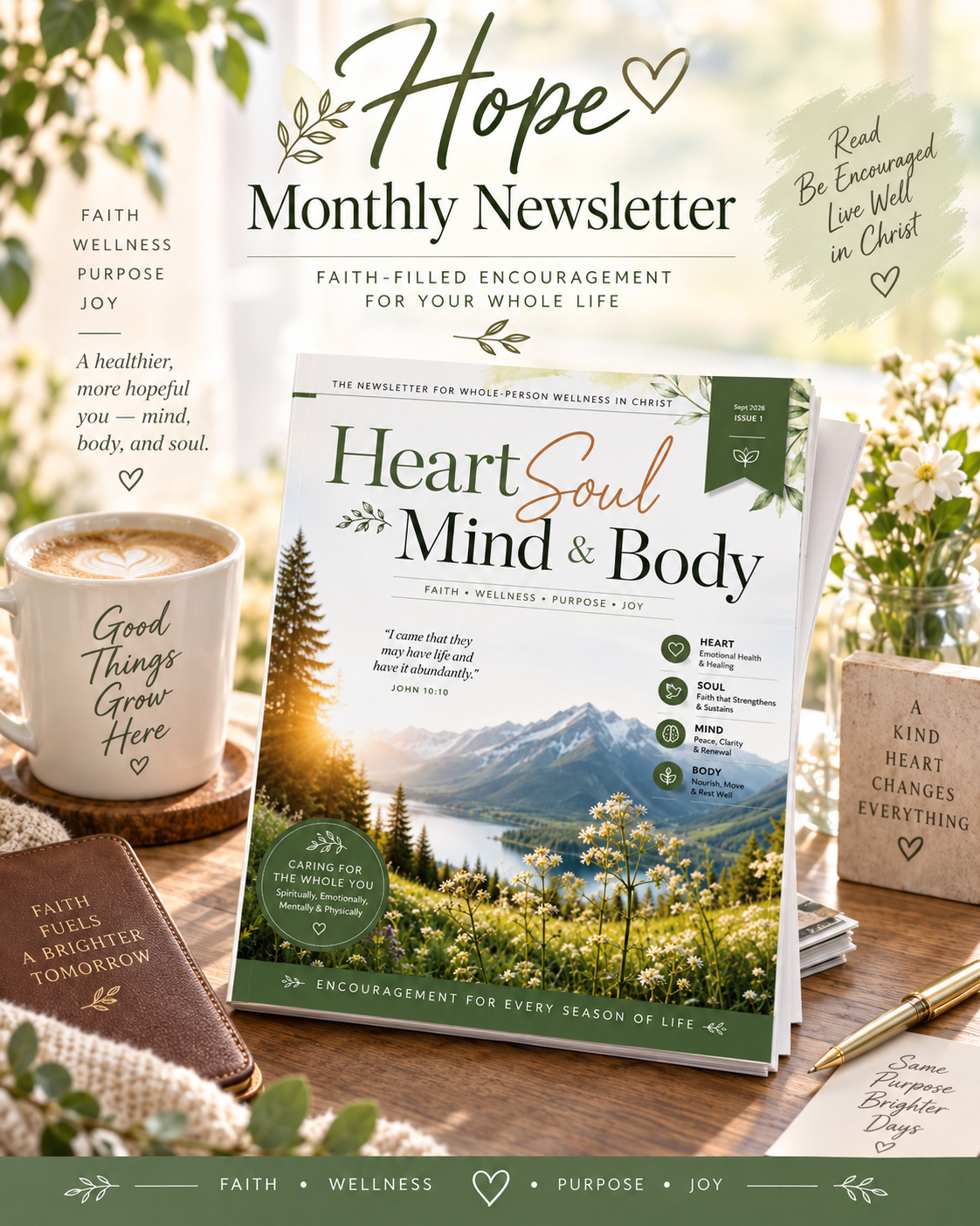 Heart, Soul, Mind &amp; Body — Monthly Newsletter Subscription